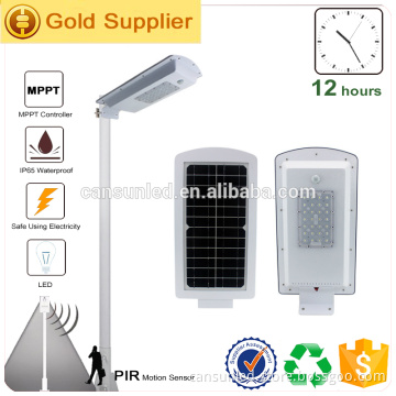 IP65 outdoor motion sensor 12W integrated led solar street light